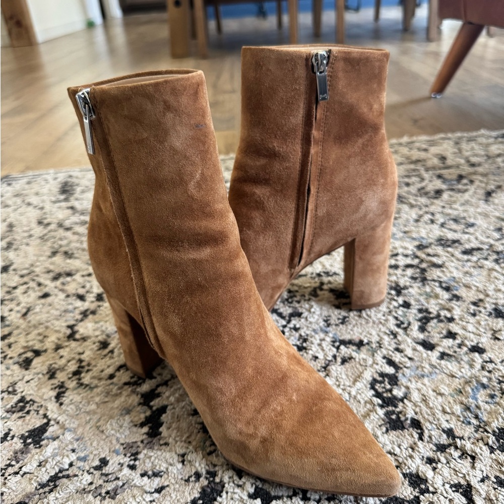 Marc Fisher Tan Suede Heeled Boots